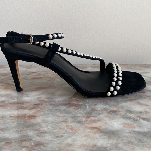 REBECCA MINKOFF Sandals Black leather & pearls - Picture 2 of 7